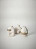 Set of three ceramic stone effect  vases