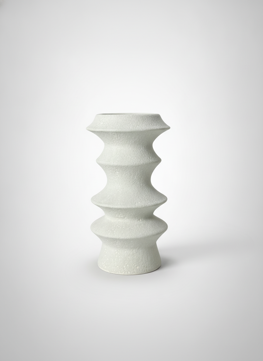 Casual retro green ceramic vase