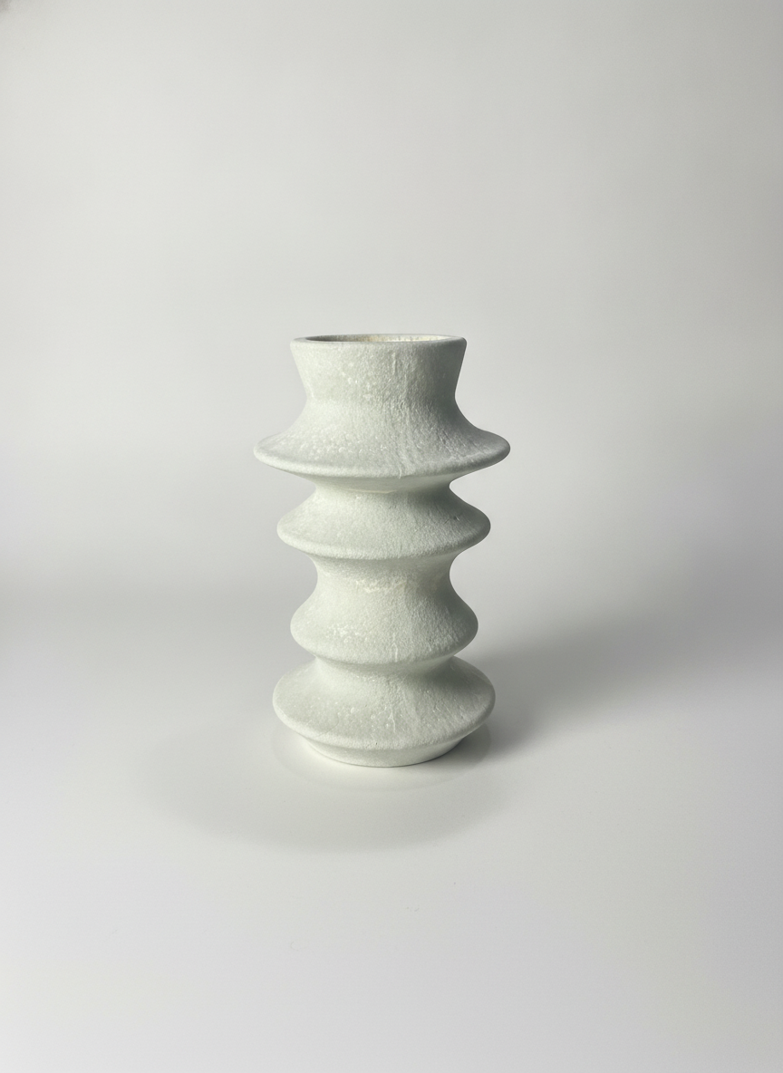 Casual retro green ceramic vase