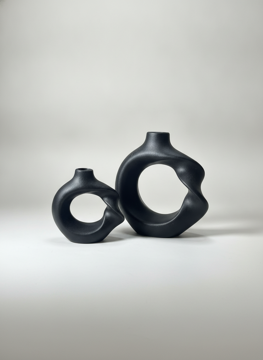 Creative Twisted Ceramic Vase set
