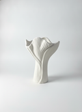 Frosted white ceramic vase