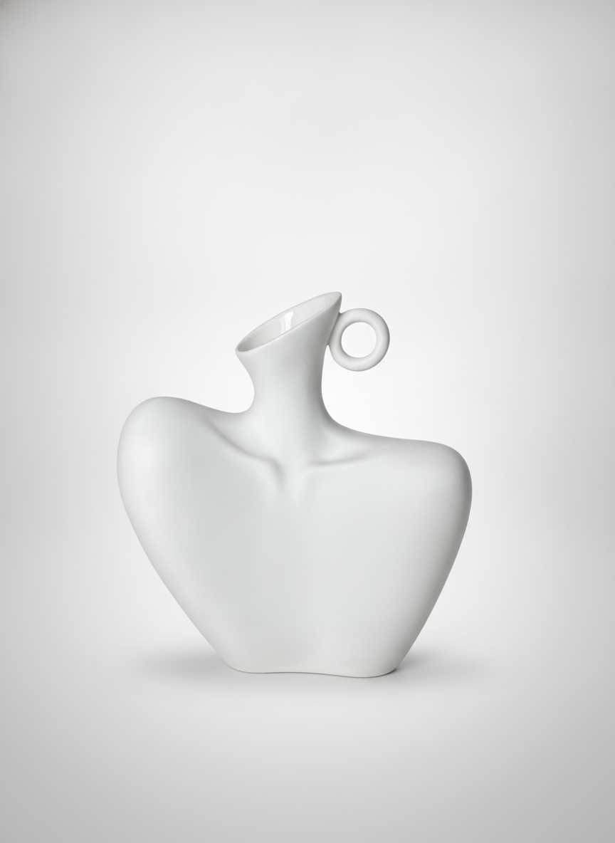 Ceramic human body vase