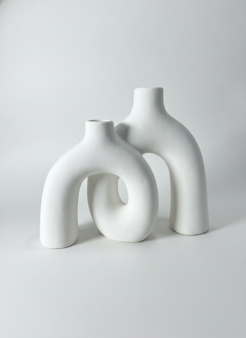 Frosted ceramic vase
