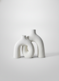 Frosted ceramic vase (cream)