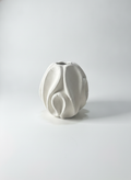 Frosted white ceramic vase