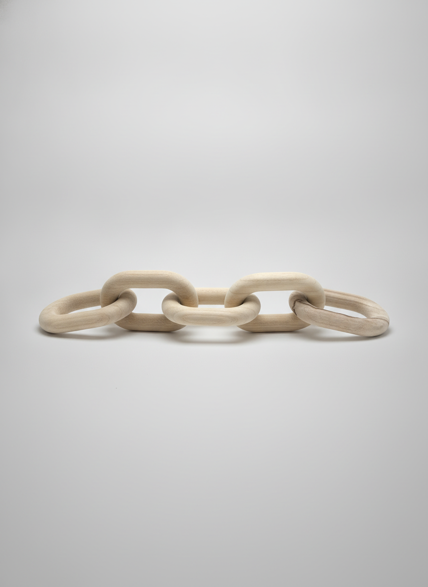 Wooden decorative chain